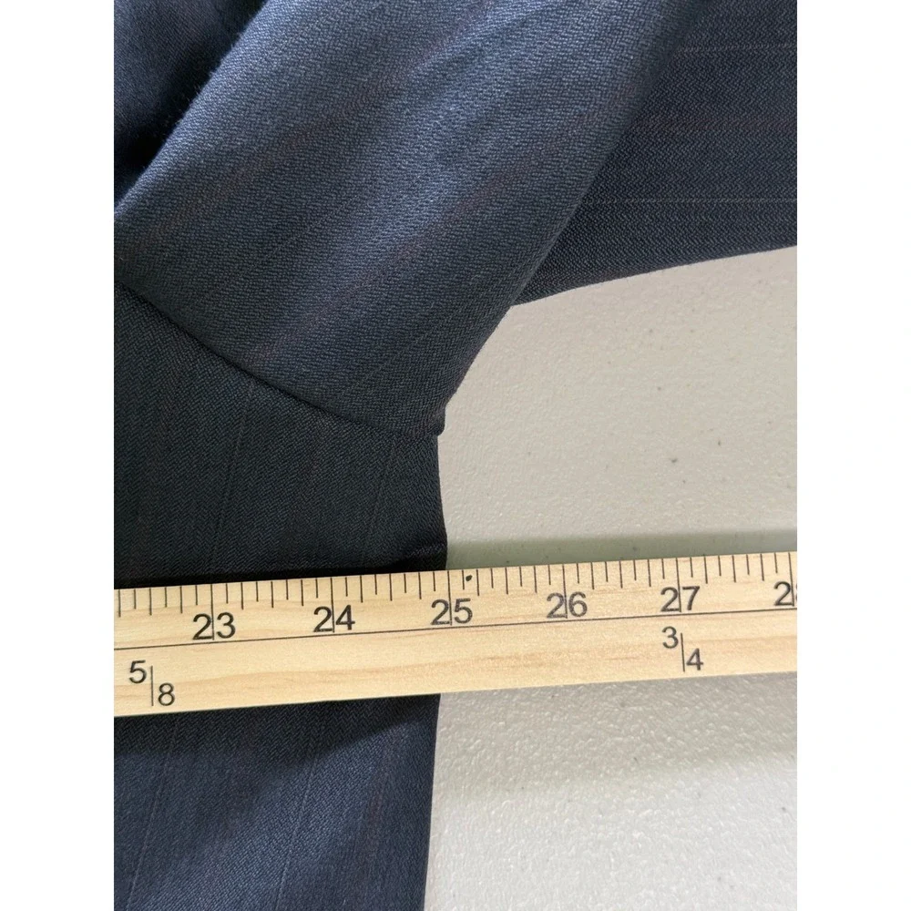 Stafford Mens Navy Blue Blazer Sport Coat 50R Worsted‎ Wool Blend USA
